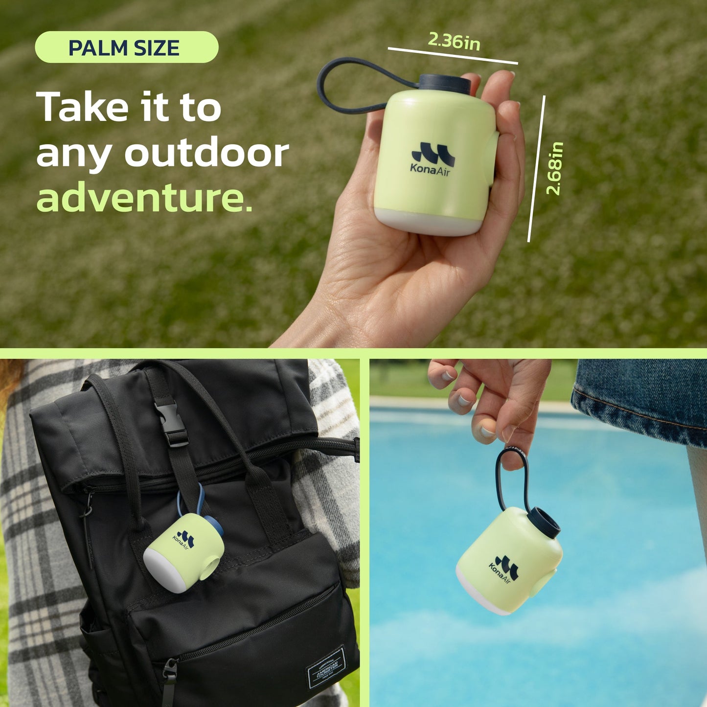 Kona Air Mini Mattress Pump With Camping Lamp