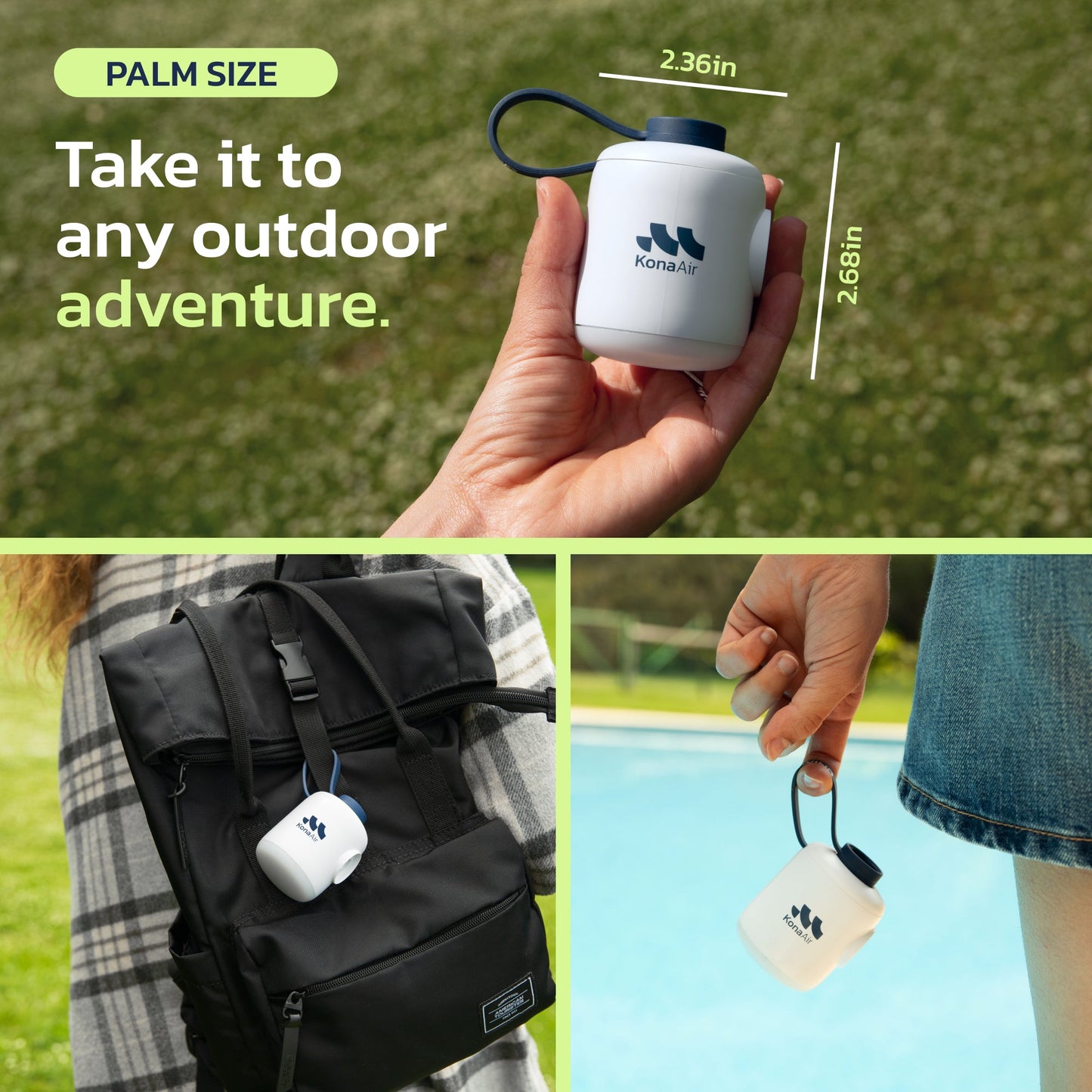 Kona Air Mini Mattress Pump With Camping Lamp